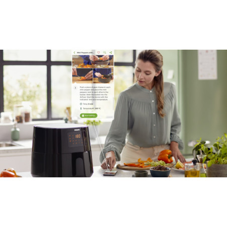 Philips Essential Airfryer XL, technologie Rapid Air, 1,2 kg, 6,2 l, noir