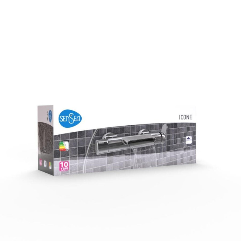 Mitigeur mecanique de baignoire chrome chrome, SENSEA Icone cascade