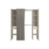 Kit dressing avec rideau effet chêne topanga Star 2 H.200 x l.182.2 x P.49.9 cm