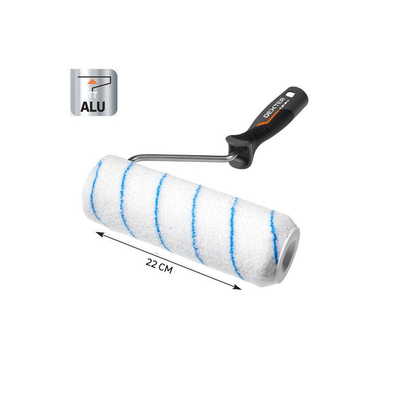 Rouleau toute peinture pour mur lisse et plafond, DEXTER PRO, L. 220 mm