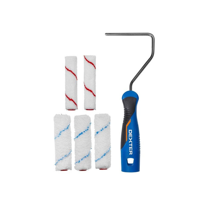 Lot de minirouleaux et recharges plafond ou mur lisse, DEXTER