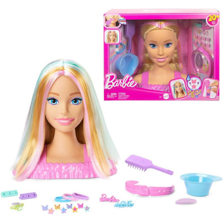 Tête à coiffer pour poupée Barbie blonde MATTEL - Dès 3 ans
