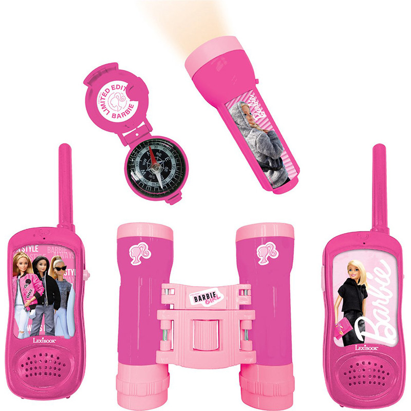 Kit d'aventurier Barbie avec talkie-walkies 120m LEXIBOOK - Dès 3 ans