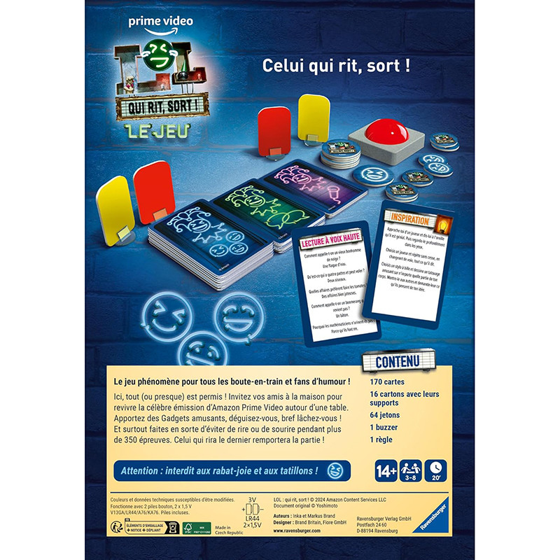 Ravensburger LOL : Qui Rit, Sort ! Jeu de Société - Ravensburger - LOL : qui rit, sort ! - Jeu d'ambiance - en...Test du jeu d’ambiance Ravensburger : lOL Qui rit, sort !Lol