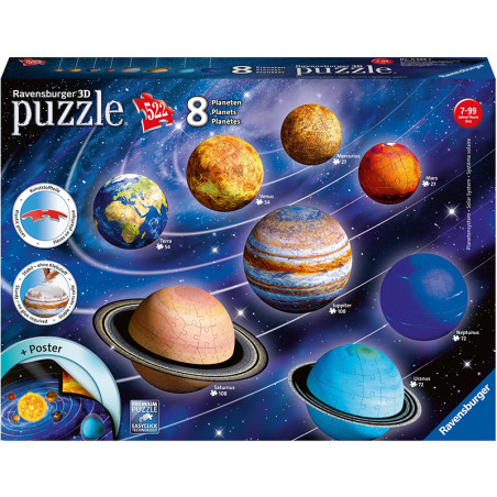 Puzzles 3D Ball Système Solaire RAVENSBURGER - Dès 6 ans