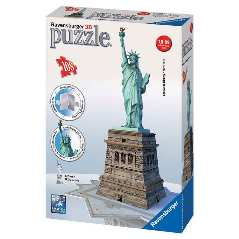 Puzzles 3D Statue de la Liberté 118 pièces RAVENSBURGER - Dès 8 ans