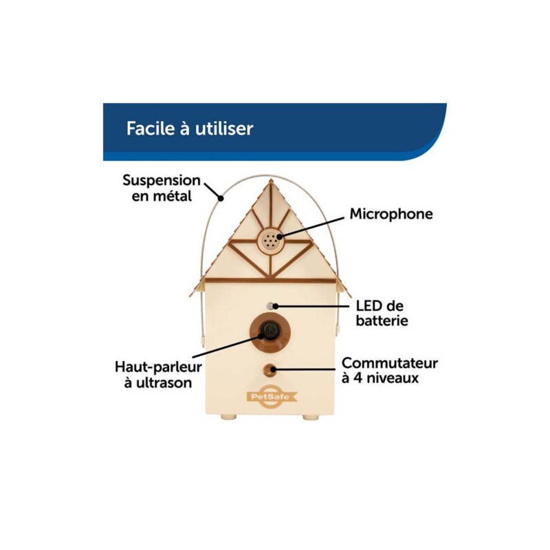 Maisonnette anti aboiements ultrasons pour chien - PETSAFE - PEAOB945