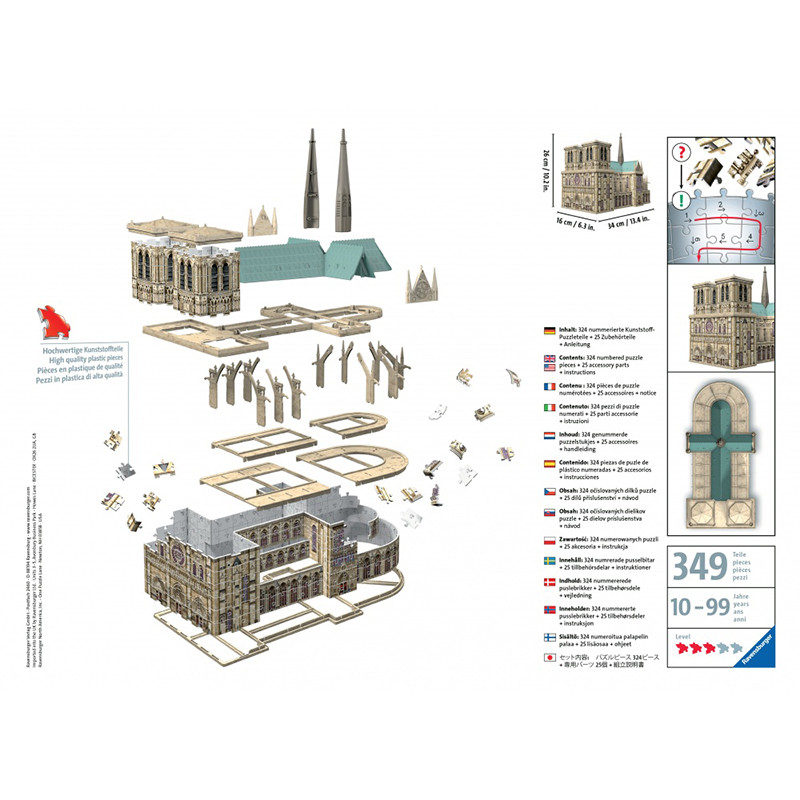 Puzzle 3D Notre-Dame de Paris - RAVENSBURGER - Dès 10 ans