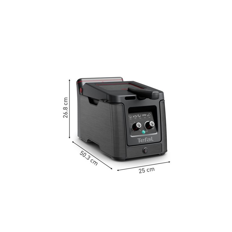 Friteuse semi-professionnelle Clear Duo 2000 W noir - TEFAL - FR600810