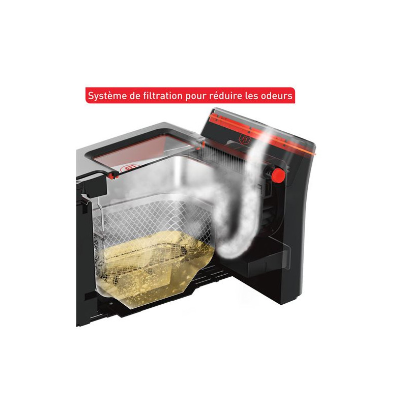 Friteuse semi-professionnelle Clear Duo 2000 W noir - TEFAL - FR600810