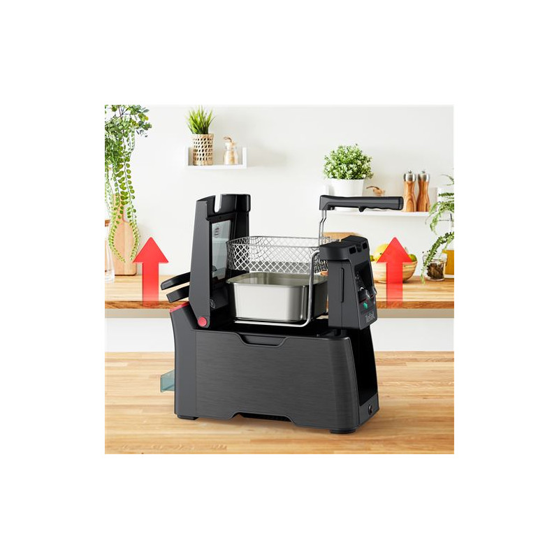 Friteuse semi-professionnelle Clear Duo 2000 W noir - TEFAL - FR600810
