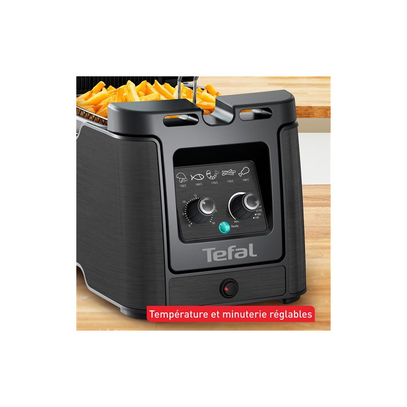 Friteuse semi-professionnelle Clear Duo 2000 W noir - TEFAL - FR600810