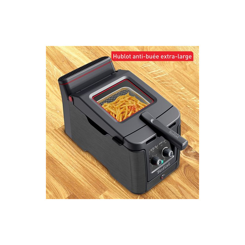 Friteuse semi-professionnelle Clear Duo 2000 W noir - TEFAL - FR600810
