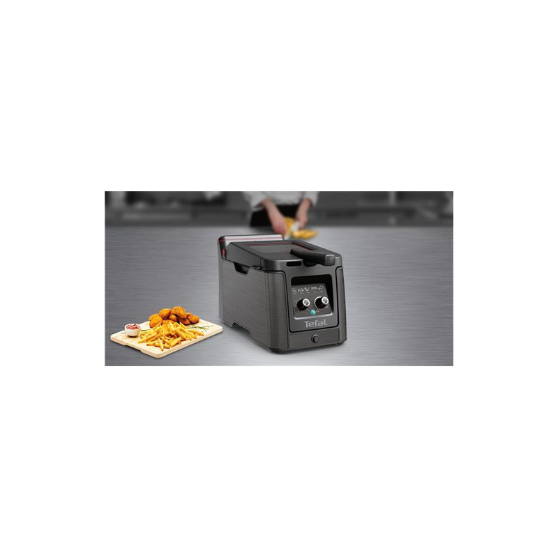 Friteuse semi-professionnelle Clear Duo 2000 W noir - TEFAL - FR600810