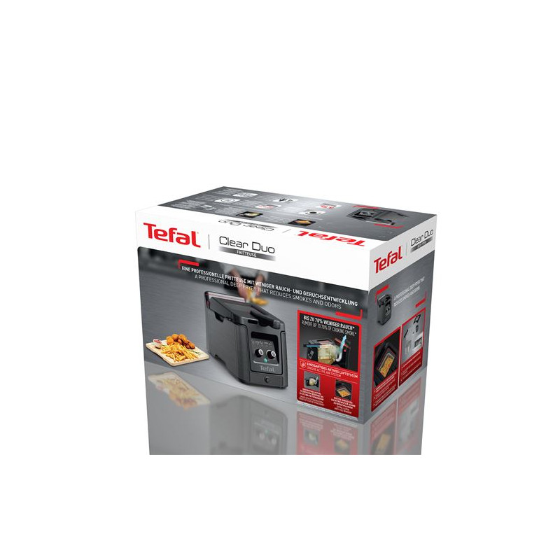 Friteuse semi-professionnelle Clear Duo 2000 W noir - TEFAL - FR600810