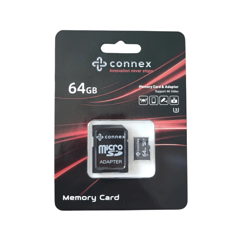 MicroSD 64Go U3 R80 W30 - CONNEX - SD_M_CON_64_U3