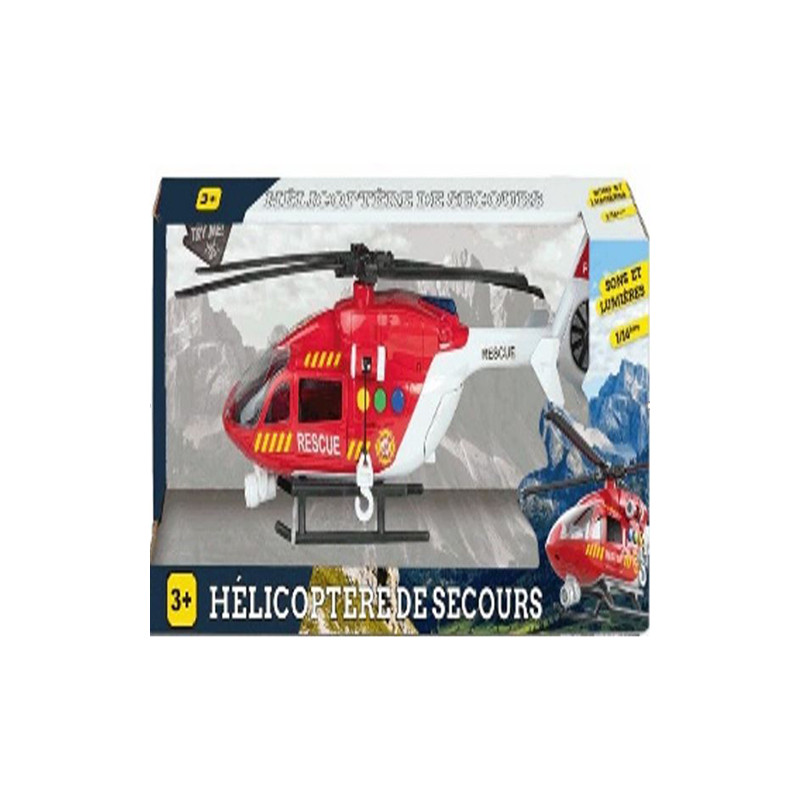 Hélicoptère de secours son et lumière 36cm - Dès 3 ans