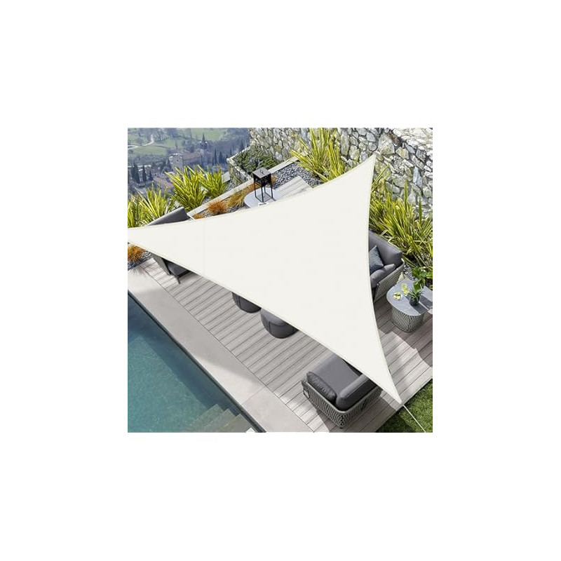 VOILE D'OMBRAGE CURACAO TRIANGULAIRE 4x4x4M BLANC