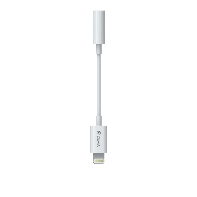 Adaptateur Lightning vers Jack 3,5 mm Smart Series Blanc - DEVIA - DEVIA_EC090