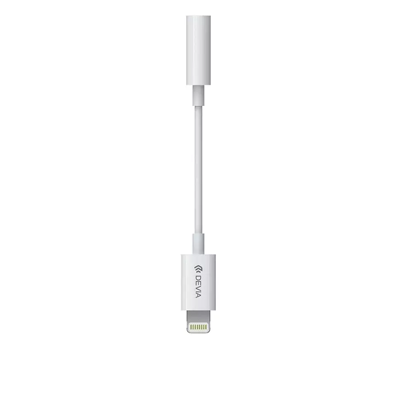 Adaptateur Lightning vers Jack 3,5 mm Smart Series Blanc - DEVIA - DEVIA_EC090