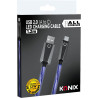 Câble LED USB-A vers Usb-C Bleu - KONIX - 618890000742