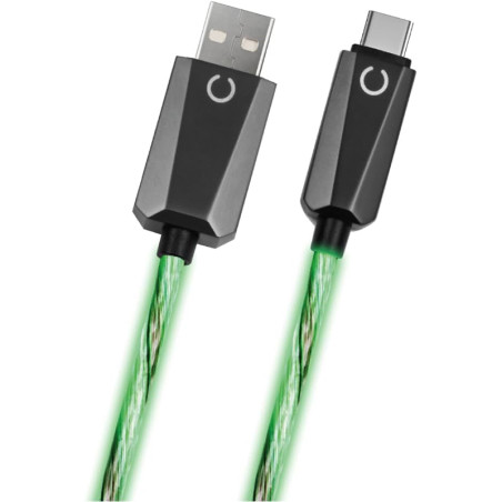 Câble LED USB-A vers Usb-C Vert - KONIX - 61889000076