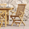 Lot de 2 fauteuils de jardin teck Antea
