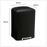Poubelle Ariane 6 Litres Noir