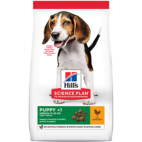 Croquettes Chiot M Poulet 12 kg - HILL'S 