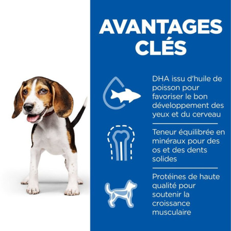 Croquettes Chiot M Poulet 12 kg - HILL'S 