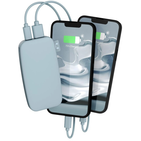 Powerbank 6000 mAh USB-C recharge rapide Dusky Blue - FRESH N REBEL - FNR_PWB_2PB6100DB