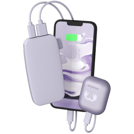 Powerbank 6000 mAh USB-C recharge rapide Dreamy Lilas - FRESH N REBEL - FNR_PWB_2PB6100DL
