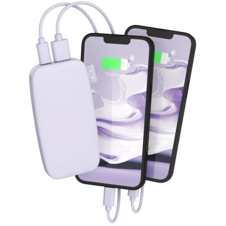 Powerbank 6000 mAh USB-C recharge rapide Dreamy Lilas - FRESH N REBEL - FNR_PWB_2PB6100DL
