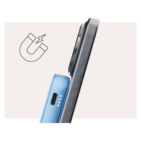 Powerbank sans fil magnétique 5000 mAh Vivid Blue - FRESH N REBEL - FNR_PWB_2PBM5000VB