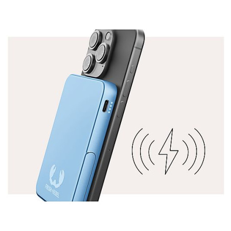 Powerbank sans fil magnétique 5000 mAh Vivid Blue - FRESH N REBEL - FNR_PWB_2PBM5000VB