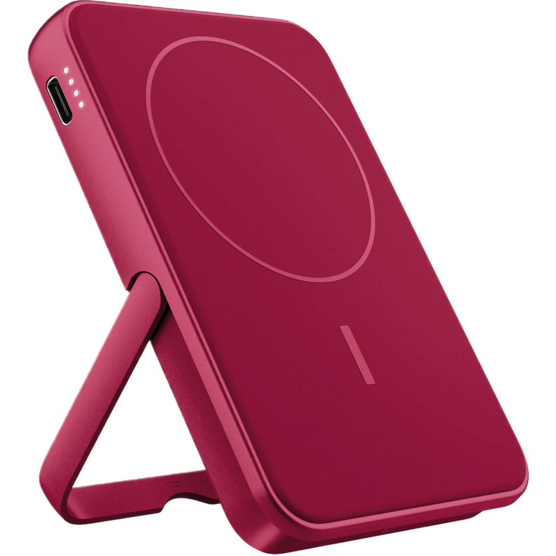 Powerbank sans fil magnétique 5000 mAh Berry Red - FRESH N REBEL - FNR_PWB_2PBM5000BR