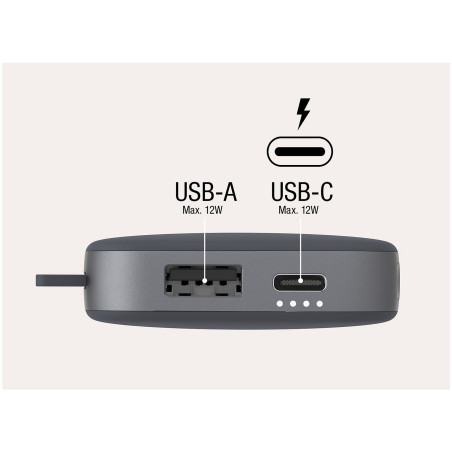 Powerbank 12000 mAh USB-C recharge ultra rapide & 20W - FRESH N REBEL - FNR_PWB_2PB12100SG