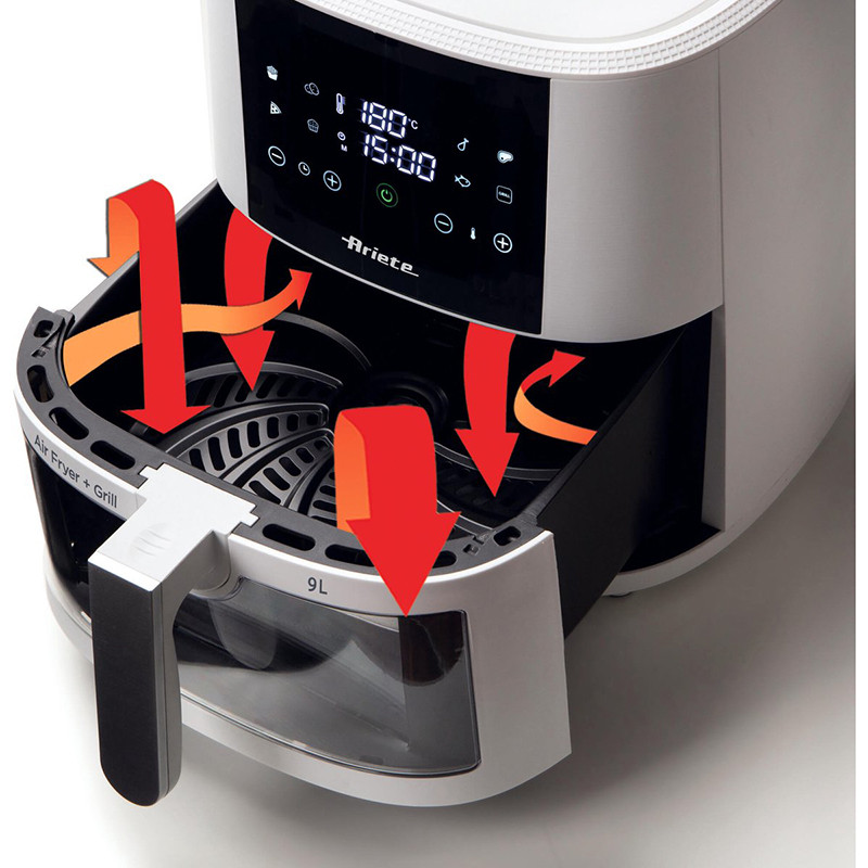 Friteuse sans huile à air chaud 1500W 9L Blanc - ARIETE - ARI4630WH