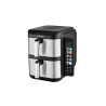 Friteuse sans huile à air chaud Double Stack 5,5 L + 5,5 L Noir/Aluminium - KITCHEN ME - KITMEAFDS