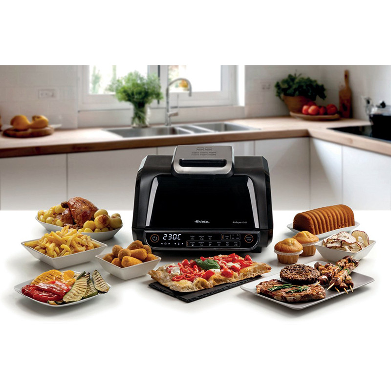 Friteuse sans huile à air chaud 2-en-1 AirFryer + Grill 1700W 8L Noir - ARIETE - ARI4635BK