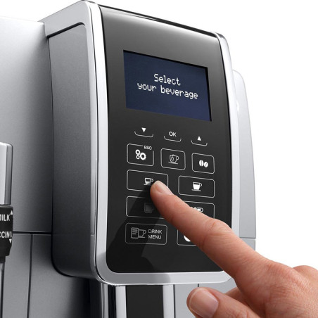 Machine à expresso avec broyeur Dinamica 15 bars Argent/Noir - DELONGHI - ECAM350.35.SB