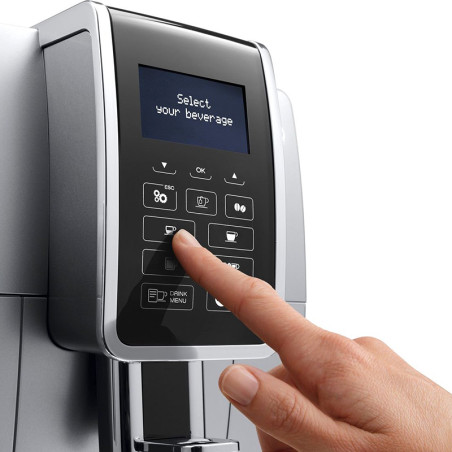 Machine à expresso avec broyeur Dinamica 15 bars Argent/Noir - DELONGHI - ECAM350.35.SB