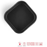 Récipient carré en silicone pour Airfryer 20x20x7cm Noir - IBILI - 876220