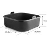 Récipient carré en silicone pour Airfryer 20x20x7cm Noir - IBILI - 876220