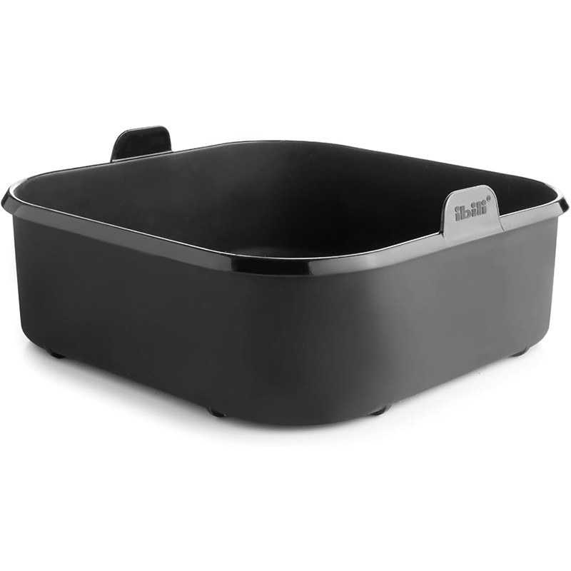 Récipient carré en silicone pour Airfryer 20x20x7cm Noir - IBILI - 876220