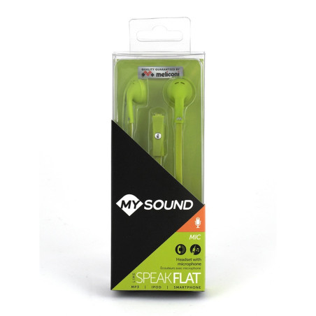 Écouteurs MySound Speak Flat Vert/Blanc - MELICONI - MEL497439