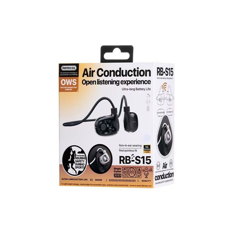 Casque audio Bluetooth à conduction aérienne Noir - REMAX - REMRB-S15BK