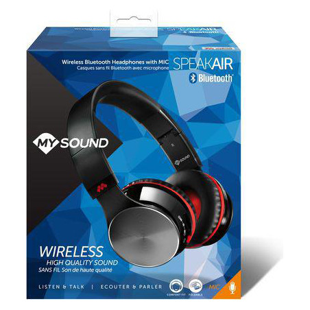 Casque audio MySound Speak Air BT Noir/Rouge - MELICONI - MEL497398