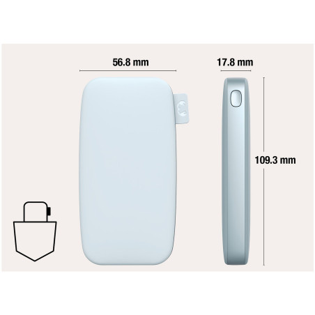 Powerbank 12000 mAh USB-C recharge ultra rapide & 20W - FRESH N REBEL - FNR_PWB_2PB12100DB