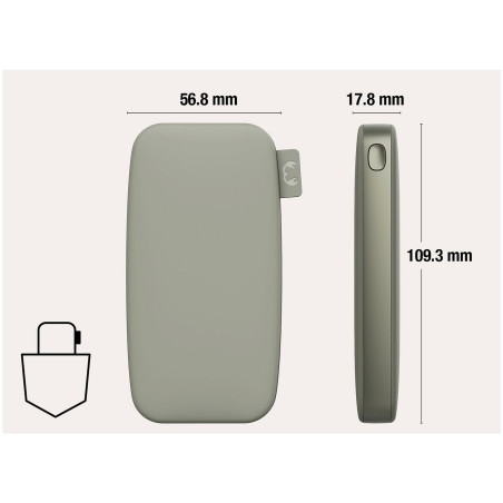 Powerbank 12000 mAh USB-C recharge ultra rapide & 20W - FRESH N REBEL - FNR_PWB_2PB12100DG